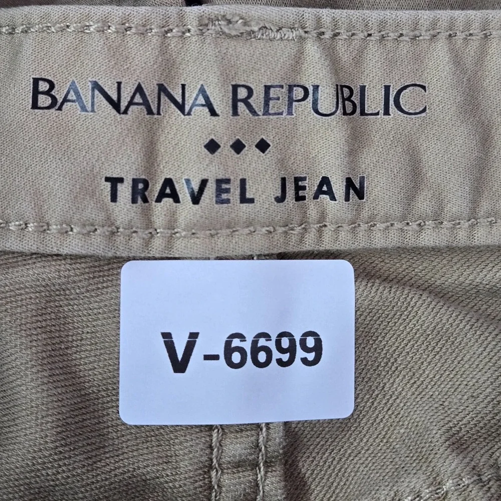 Banana Republic Men Jeans 30x32 Beige‎ Travel Denim Athletic Fit Pockets (30x29)